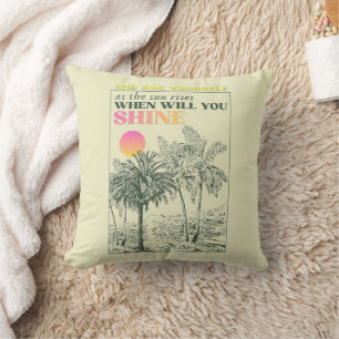 Coussin Citation rétro d'inspiration pour prendre soin de 
