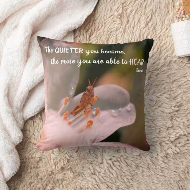 Coussin Citation Silence Inspiration Rumi   (Couverture)
