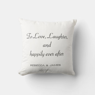 Coussin Citation simple moderne Slogan Mariage Jeu Cushion