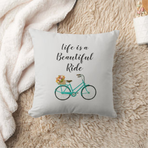 Coussin Citation vintage Bicycle Belle illustration
