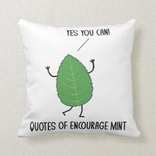 Coussin Citations Amusantes D'Encourager Les Canons À Monn