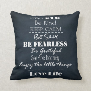Coussin Citations d'attitude positive