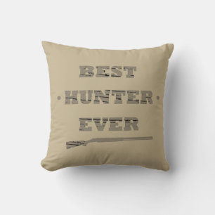 Coussin citations de chasse disant chasseur amant