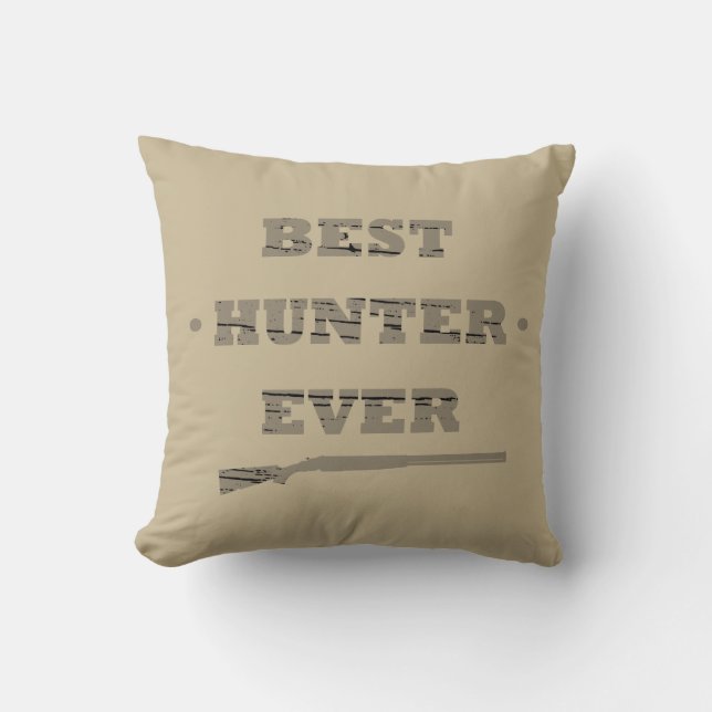 Coussin citations de chasse disant chasseur amant (Recto)