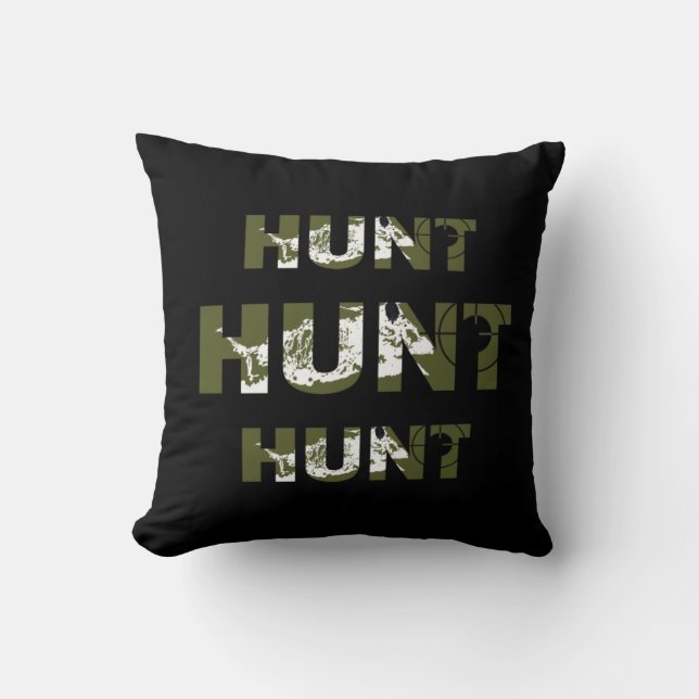Coussin citations de chasse disant chasseur amant (Recto)