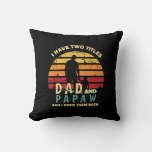Coussin Citations de grand-père Papa et papa, je les ber