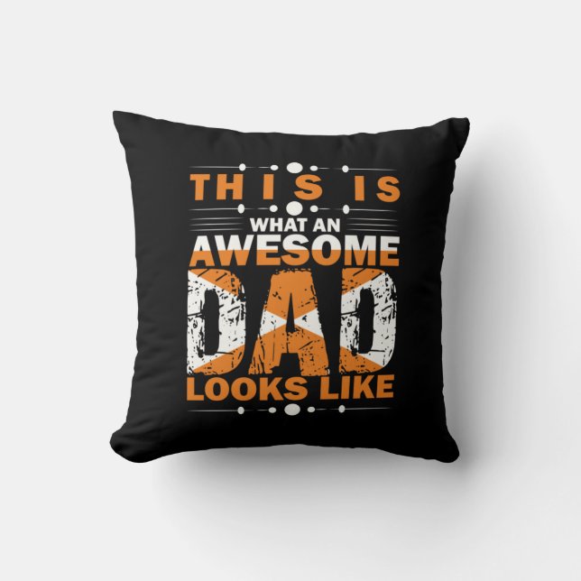 Coussin Citations de grand-père | Quel père génial (Recto)