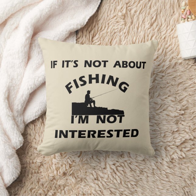 Coussin Citations de pêcheur drôles de pêche (Couverture)