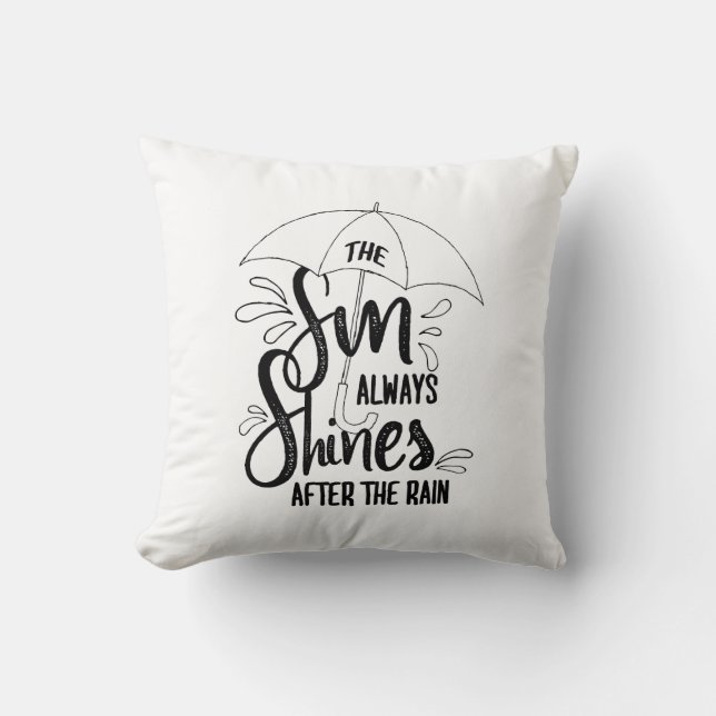 Coussin Citations de pluie Sun Citations de résultats posi (Recto)