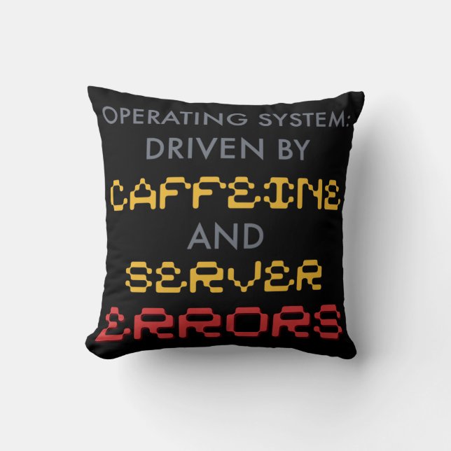 Coussin Citations de programmeur drôle et erreurs de serve (Recto)