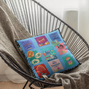 Coussin Citations d'enseignant personnalisé Cadeau Femme M