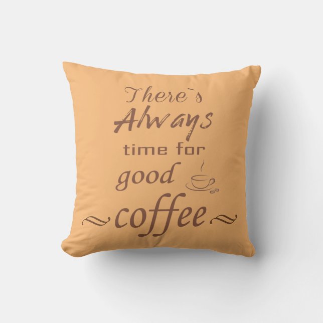Coussin Citations drôles de caféine café (Recto)