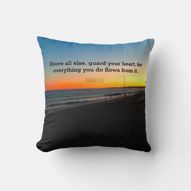 Coussin Citations inspirantes Bible Verse Christian (Recto)