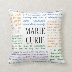 Coussin Citations inspirées par Marie Curie