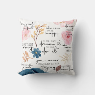 Coussin Citations Motivationnelles Lancer Pillow