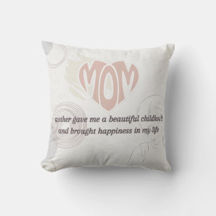 Coussin Citations Pastel Simple Pour Maman