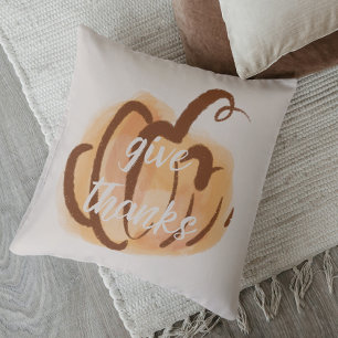 Coussin Citerne de remerciement de Thanksgiving Watercolor