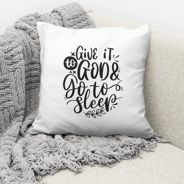 Coussin Citez-le à Dieu et Allez Dormir Citation Chrétienn (Créateur téléchargé)