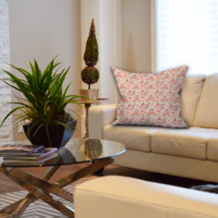 Coussin Citron Floral rose pivoine Motif rustique