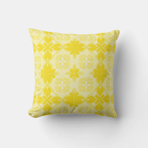 Coussin Citron jaune ornemental, décoratif, motif