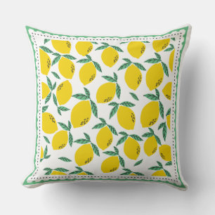 Coussin Citron Motif