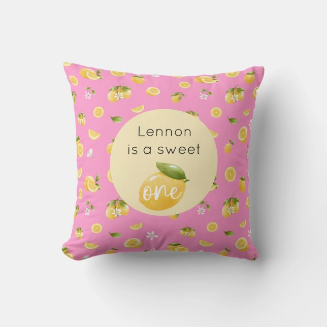 Coussin Citron sucré Un 1er anniversaire (Recto)