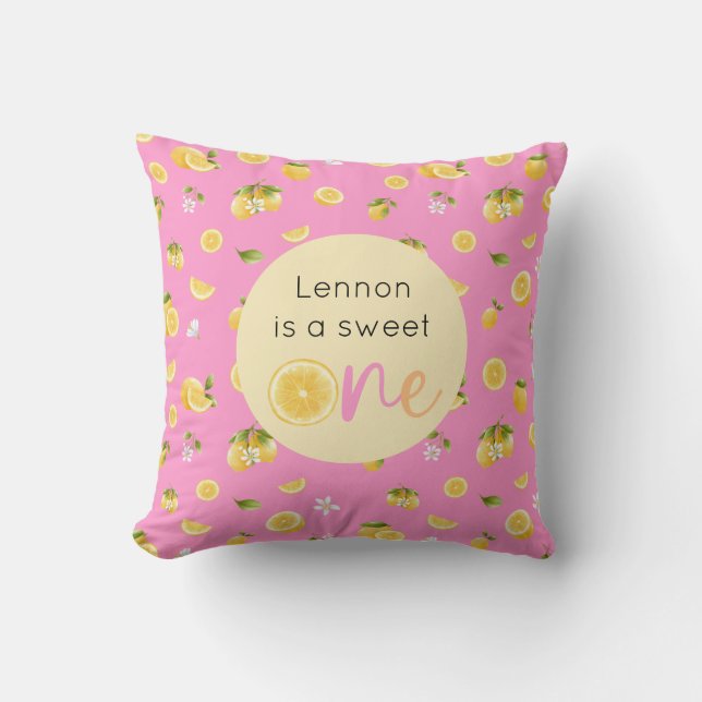 Coussin Citron sucré un anniversaire (Recto)