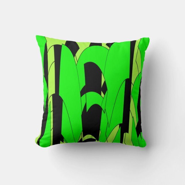 Coussin citron vert Abstrait (Recto)