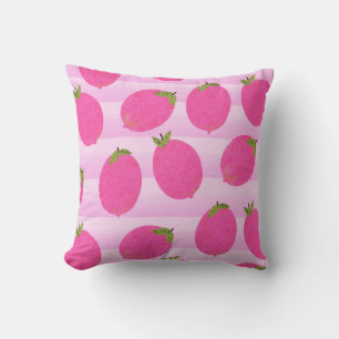 Coussin Citronnade aux citrons roses Eté Fruit Aquarelle A