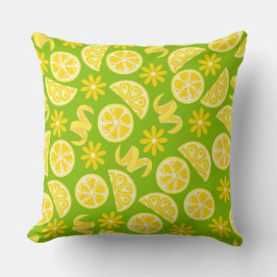 Coussin citrons citrus citrus chef limonade mignon jaune v