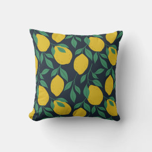 Coussin Citrons Colorés : Vibrance Dessinée À La Main.