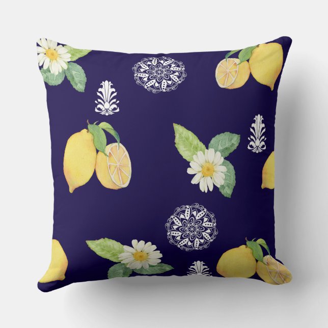 Coussin Citrons d'été (Verso)