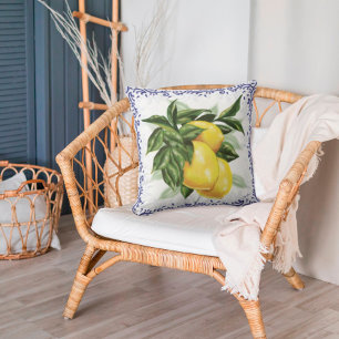 Coussin Citrons en toile