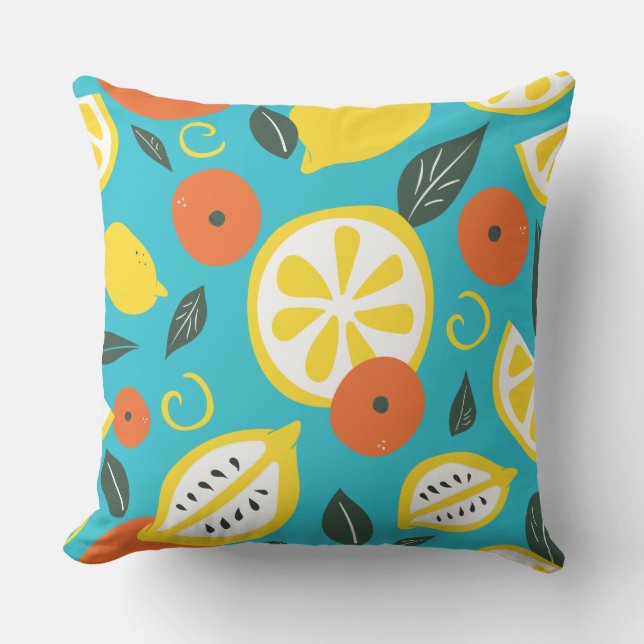 Coussin Citrons et oranges (Recto)