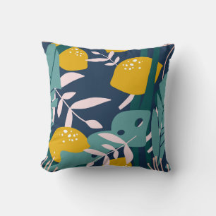 Coussin Citrons frais : chevauchement Motif Vintage
