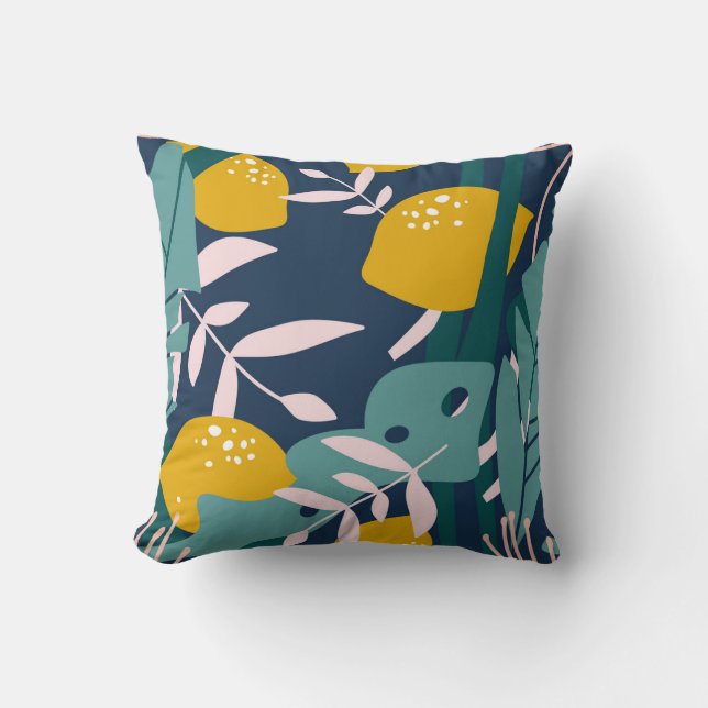 Coussin Citrons frais : chevauchement Motif Vintage (Recto)