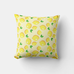 Coussin citrons jaunes