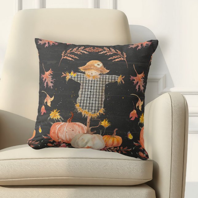 Coussin Citrouille Automne Chaud Écarce Automne Feuilles N (Créateur téléchargé)