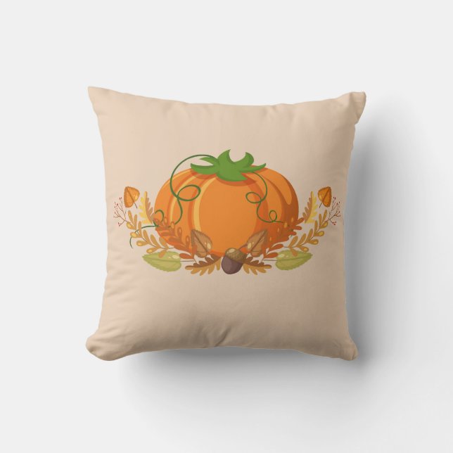 Coussin Citrouille d'automne (Recto)