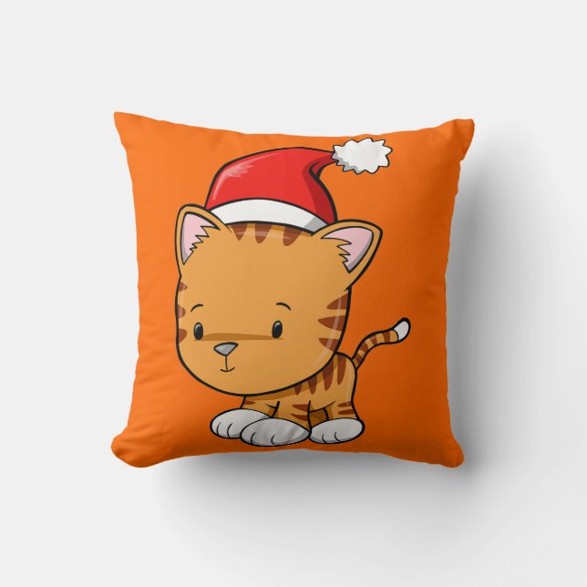 Coussin "Citrouille" de Christmas Kitty (Recto)