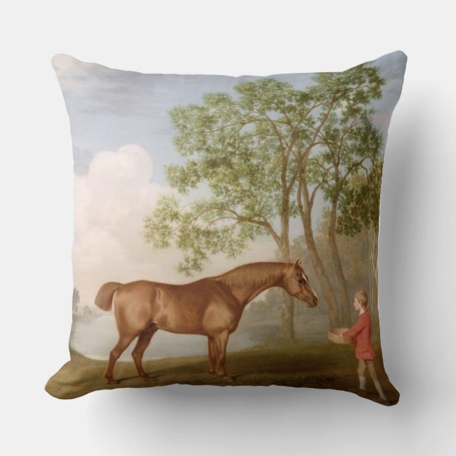 Coussin Citrouille de George Stubbs | avec un Stable-Jeune (Recto)
