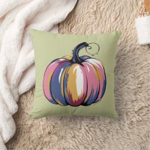 Coussin Citrouille de léopard drôle Halloween Automne