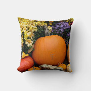 Coussin citrouille décoratif d'automne coloré