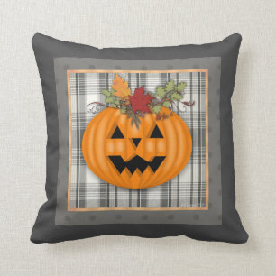 Coussin Citrouille d'Halloween