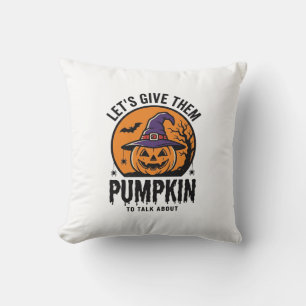 Coussin Citrouille d'Halloween Chapeau de Sorcière Drôle É