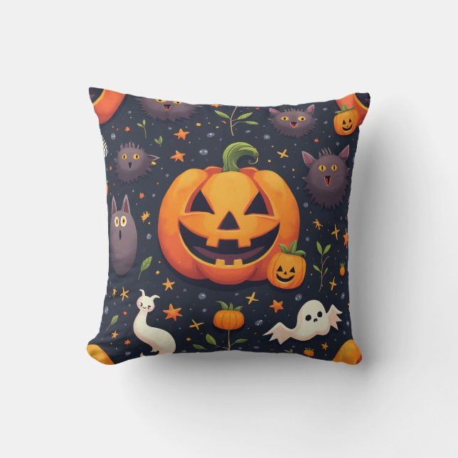 Coussin Citrouille d'Halloween Cushion (Recto)