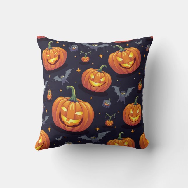 Coussin Citrouille d'Halloween Cushion (Verso)