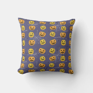 Coussin Citrouille d'Halloween - Motif drôle