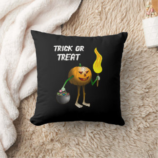 Coussin Citrouille d'Halloween Trick or Treat