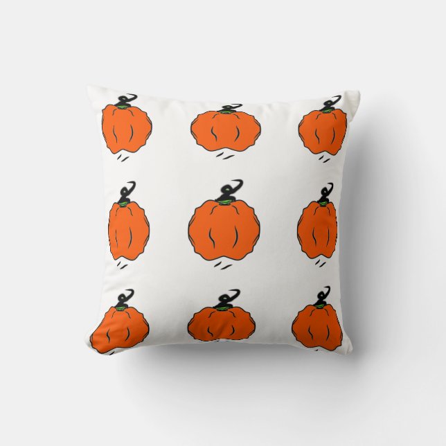 Coussin Citrouille festive Zen (Recto)